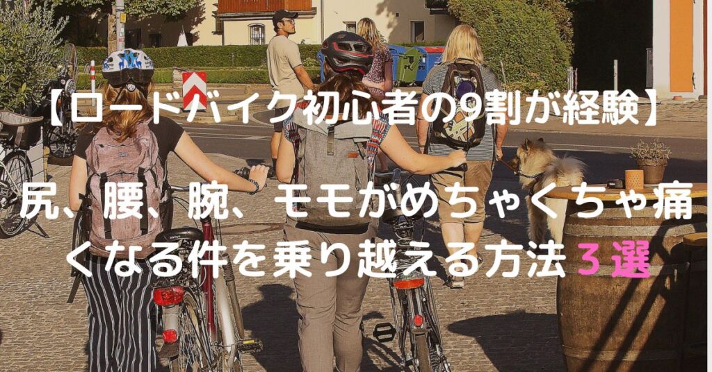 【ロードバイク初心者の9割が経験】尻、腰、腕、モモがめちゃくちゃ痛くなる件をどう乗り越えるか